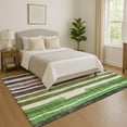 thumbnail image 1 of Addison Rugs Mayfield Premium Machine Washable Transitional Stripes Gray Rectangle Rug, 5' x 7'6", 1 of 7