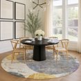 thumbnail image 1 of Addison Rugs Mayfield Premium Machine Washable Transitional Stripes Gray Round Rug, 8' x 8', 1 of 5