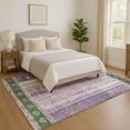thumbnail image 1 of Addison Rugs Mayfield Premium Machine Washable Transitional Stripes Green Rectangle Rug, 3' x 5', 1 of 7