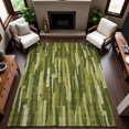 thumbnail image 1 of Addison Rugs Mayfield Premium Machine Washable Transitional Stripes Green Rectangle Rug, 9' x 12', 1 of 6