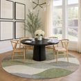 thumbnail image 1 of Addison Rugs Mayfield Premium Machine Washable Transitional Stripes Green Round Rug, 8' x 8', 1 of 5