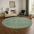 thumbnail image 1 of Addison Rugs Mayfield Premium Machine Washable Transitional Stripes Green Round Rug, 8' x 8', 1 of 6