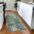 thumbnail image 1 of Addison Rugs Mayfield Premium Machine Washable Transitional Stripes Green Runner Rug, 2'3" X 7'6" Machine Washable Transitional Stripes Green Oversized Sherpa Throw Blanket, 1 of 6