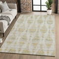 thumbnail image 1 of Addison Rugs Mayfield Premium Machine Washable Transitional Stripes Ivory Rectangle Rug, 3' X 5' Machine Washable Transitional Stripes Ivory Oversized Sherpa Throw Blanket, 1 of 6