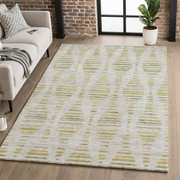 Addison Rugs Mayfield Premium Machine Washable Transitional Stripes Ivory Rectangle Rug, 3' X 5' Machine Washable Transitional Stripes Ivory Oversized Sherpa Throw Blanket