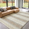 thumbnail image 1 of Addison Rugs Mayfield Premium Machine Washable Transitional Stripes Ivory Rectangle Rug, 3' x 5', 1 of 8