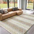 thumbnail image 1 of Addison Rugs Mayfield Premium Machine Washable Transitional Stripes Ivory Rectangle Rug, 8' x 10', 1 of 8