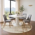 thumbnail image 1 of Addison Rugs Mayfield Premium Machine Washable Transitional Stripes Ivory Round Rug, 8' x 8', 1 of 6