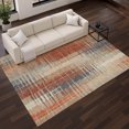 thumbnail image 1 of Addison Rugs Mayfield Premium Machine Washable Transitional Stripes Khaki Rectangle Rug, 5' x 7'6", 1 of 6