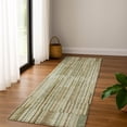 thumbnail image 1 of Addison Rugs Mayfield Premium Machine Washable Transitional Stripes Khaki Runner Rug, 2'3" X 7'6" Machine Washable Transitional Stripes Khaki Oversized Sherpa Throw Blanket, 1 of 6