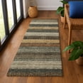 thumbnail image 1 of Addison Rugs Mayfield Premium Machine Washable Transitional Stripes Khaki Runner Rug, 2'3" x 7'6", 1 of 6