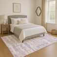 thumbnail image 1 of Addison Rugs Mayfield Premium Machine Washable Transitional Stripes Lavender Rectangle Rug, 5' x 7'6", 1 of 7