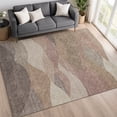 thumbnail image 1 of Addison Rugs Mayfield Premium Machine Washable Transitional Stripes Mocha Rectangle Rug, 5' x 7'6", 1 of 6