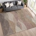 thumbnail image 1 of Addison Rugs Mayfield Premium Machine Washable Transitional Stripes Mocha Rectangle Rug, 9' x 12', 1 of 6