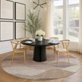 thumbnail image 1 of Addison Rugs Mayfield Premium Machine Washable Transitional Stripes Mocha Round Rug, 8' x 8', 1 of 5