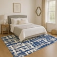 thumbnail image 1 of Addison Rugs Mayfield Premium Machine Washable Transitional Stripes Navy Rectangle Rug, 10' x 14', 1 of 7