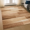 thumbnail image 1 of Addison Rugs Mayfield Premium Machine Washable Transitional Stripes Paprika Rectangle Rug, 10' X 14' Machine Washable Transitional Stripes Paprika Oversized Sherpa Throw Blanket, 1 of 6