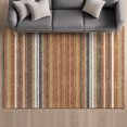 thumbnail image 1 of Addison Rugs Mayfield Premium Machine Washable Transitional Stripes Paprika Rectangle Rug, 8' x 10', 1 of 6