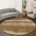 thumbnail image 1 of Addison Rugs Mayfield Premium Machine Washable Transitional Stripes Paprika Round Rug, 8' x 8', 1 of 6