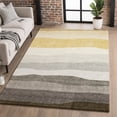 thumbnail image 1 of Addison Rugs Mayfield Premium Machine Washable Transitional Stripes Pewter Rectangle Rug, 5' X 7'6" Machine Washable Transitional Stripes Pewter Oversized Sherpa Throw Blanket, 1 of 6