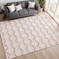 thumbnail image 1 of Addison Rugs Mayfield Premium Machine Washable Transitional Stripes Pink Rectangle Rug, 3' x 5', 1 of 6
