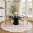 thumbnail image 1 of Addison Rugs Mayfield Premium Machine Washable Transitional Stripes Pink Round Rug, 8' x 8', 1 of 5