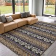 thumbnail image 1 of Addison Rugs Mayfield Premium Machine Washable Transitional Stripes Plum Rectangle Rug, 10' x 14', 1 of 8