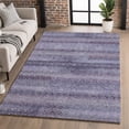 thumbnail image 1 of Addison Rugs Mayfield Premium Machine Washable Transitional Stripes Plum Rectangle Rug, 9' X 12' Machine Washable Transitional Stripes Plum Oversized Sherpa Throw Blanket, 1 of 6