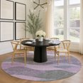 thumbnail image 1 of Addison Rugs Mayfield Premium Machine Washable Transitional Stripes Plum Round Rug, 8' x 8', 1 of 5