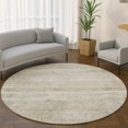thumbnail image 1 of Addison Rugs Mayfield Premium Machine Washable Transitional Stripes Putty Round Rug, 8' x 8', 1 of 6