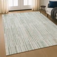 thumbnail image 1 of Addison Rugs Mayfield Premium Machine Washable Transitional Stripes Sage Rectangle Rug, 10' X 14' Machine Washable Transitional Stripes Sage Oversized Sherpa Throw Blanket, 1 of 6