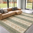 thumbnail image 1 of Addison Rugs Mayfield Premium Machine Washable Transitional Stripes Sage Rectangle Rug, 10' x 14', 1 of 8