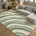 thumbnail image 1 of Addison Rugs Mayfield Premium Machine Washable Transitional Stripes Sage Rectangle Rug, 9' x 12', 1 of 8