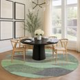 thumbnail image 1 of Addison Rugs Mayfield Premium Machine Washable Transitional Stripes Sage Round Rug, 8' x 8', 1 of 5