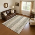 thumbnail image 1 of Addison Rugs Mayfield Premium Machine Washable Transitional Stripes Taupe Rectangle Rug, 10' X 14' Machine Washable Transitional Stripes Taupe Oversized Sherpa Throw Blanket, 1 of 7