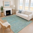 thumbnail image 1 of Addison Rugs Mayfield Premium Machine Washable Transitional Stripes Teal Rectangle Rug, 10' x 14', 1 of 6