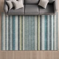 thumbnail image 1 of Addison Rugs Mayfield Premium Machine Washable Transitional Stripes Teal Rectangle Rug, 10' x 14', 1 of 6