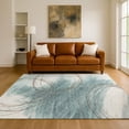 thumbnail image 1 of Addison Rugs Mayfield Premium Machine Washable Transitional Stripes Teal Rectangle Rug, 10' x 14', 1 of 6
