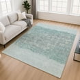 thumbnail image 1 of Addison Rugs Mayfield Premium Machine Washable Transitional Stripes Teal Rectangle Rug, 3' x 5', 1 of 6