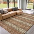 thumbnail image 1 of Addison Rugs Mayfield Premium Machine Washable Transitional Stripes Terracotta Rectangle Rug, 8' x 10', 1 of 8