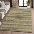 thumbnail image 1 of Addison Rugs Mayfield Premium Machine Washable Transitional Stripes Wheat Rectangle Rug, 10' X 14' Machine Washable Transitional Stripes Wheat Oversized Sherpa Throw Blanket, 1 of 6