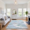 thumbnail image 1 of Addison Rugs Mayfield Premium Machine Washable Transitional Swirls Denim Rectangle Rug, 10' x 14', 1 of 5