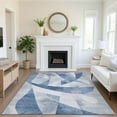thumbnail image 1 of Addison Rugs Mayfield Premium Machine Washable Transitional Swirls Denim Rectangle Rug, 8' x 10', 1 of 7