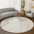 thumbnail image 1 of Addison Rugs Mayfield Premium Machine Washable Transitional Swirls Ivory Round Rug, 8' x 8', 1 of 6