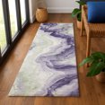 thumbnail image 1 of Addison Rugs Mayfield Premium Machine Washable Transitional Swirls Lavender Runner Rug, 2'3" x 7'6", 1 of 6