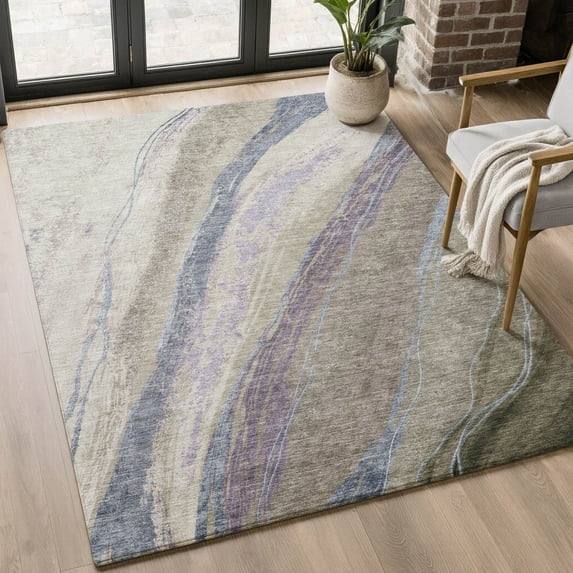 Addison Rugs Mayfield Premium Machine Washable Transitional Swirls Mocha Rectangle Rug, 3' X 5' Machine Washable Transitional Swirls Mocha Oversized Sherpa Throw Blanket