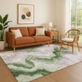 thumbnail image 1 of Addison Rugs Mayfield Premium Machine Washable Transitional Swirls Olive Rectangle Rug, 3' x 5', 1 of 7