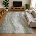 thumbnail image 1 of Addison Rugs Mayfield Premium Machine Washable Transitional Swirls Olive Rectangle Rug, 5' x 7'6", 1 of 7