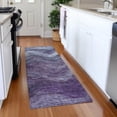 thumbnail image 1 of Addison Rugs Mayfield Premium Machine Washable Transitional Swirls Purple Runner Rug, 2'3" X 7'6" Machine Washable Transitional Swirls Purple Oversized Sherpa Throw Blanket, 1 of 6