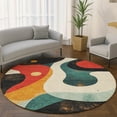 thumbnail image 1 of Addison Rugs Mayfield Premium Machine Washable Transitional Swirls Red Round Rug, 8' x 8', 1 of 6